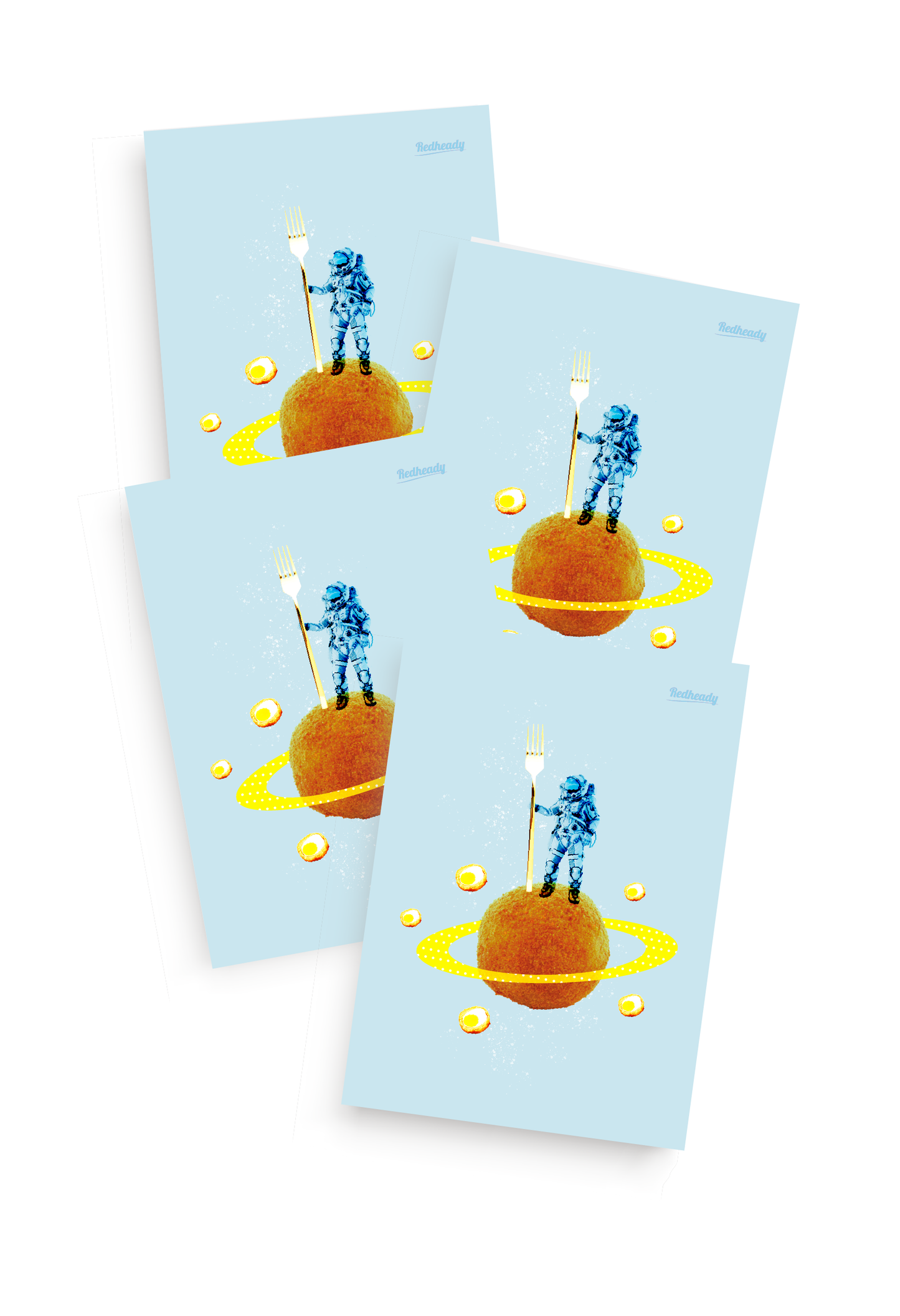 Card set - Planet egg ball blue
