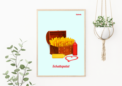 Poster Patat  + schat = Schattepatat